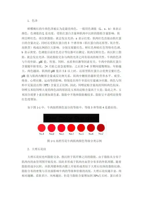 牛肉常规检测的指标