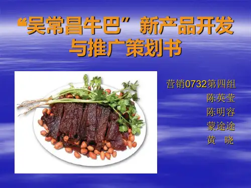 玉林“吴常昌牛巴”新产品上市与推广策划书策划案
