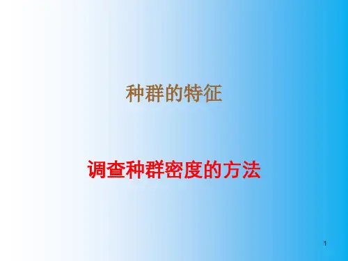 高中生物PPT课件调查种群密度的方法