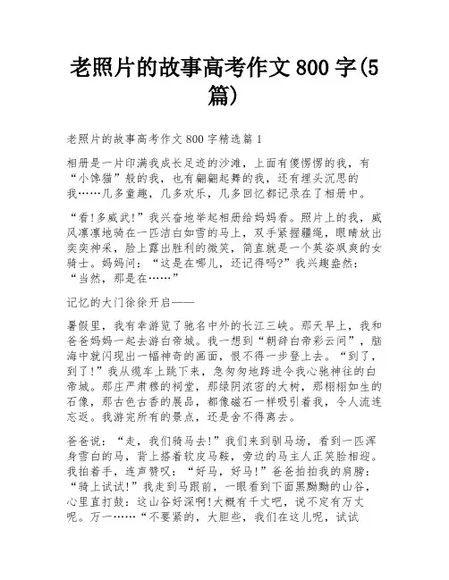 老照片的故事高考作文800字(5篇)