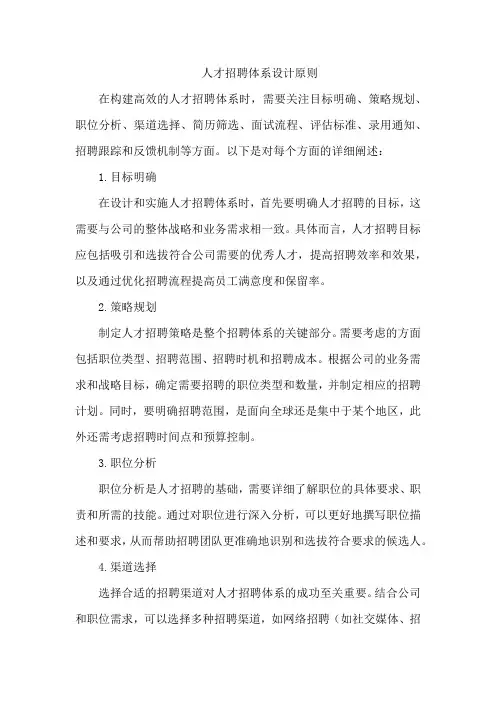 人才招聘体系设计原则