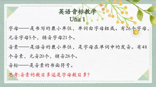 音标教学课件人教版七年级英语上册 