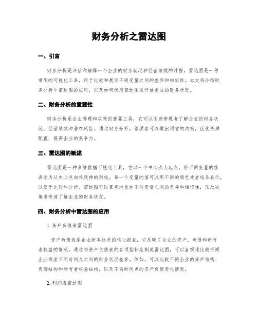 财务分析之雷达图