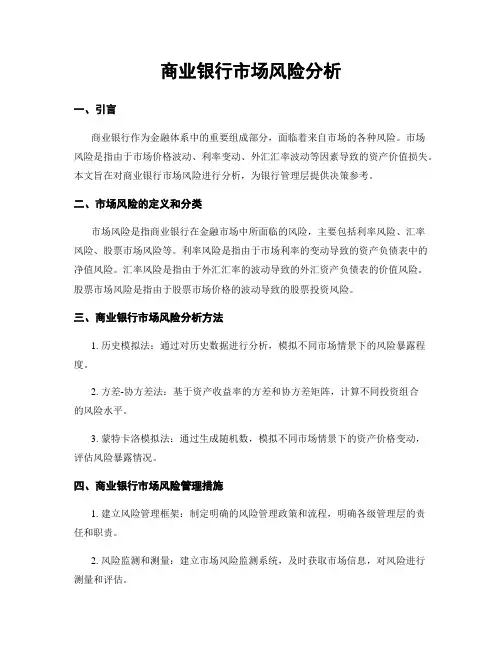商业银行市场风险分析