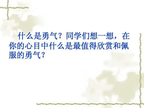 16语文版《勇气》ppt课件