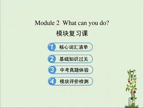 七年级英语下册 Module 2 What can you do模块复习课课件 (新版)外研版