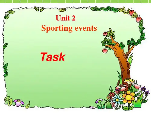 牛津译林版高中英语必修四《Unit 2 Sporting events》Task 课件 2