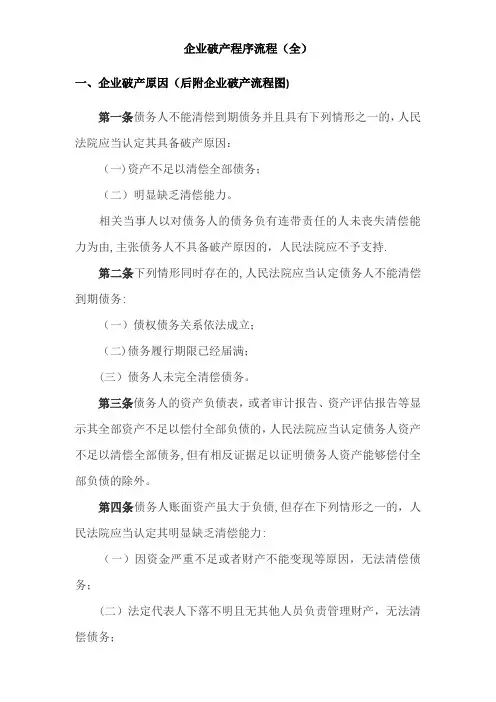 企业破产流程图(企业破产、重整、和解、清算流程)