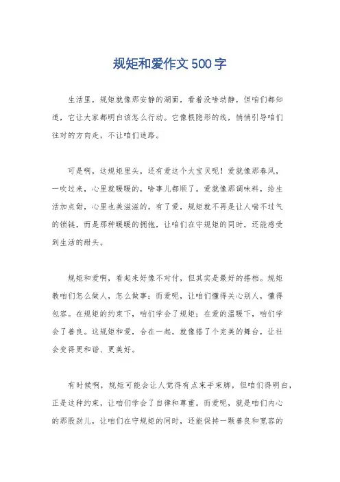 规矩和爱作文500字