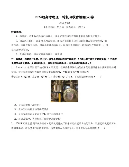 2024届高考物理一轮复习收官检测卷(新高考版)及参考答案