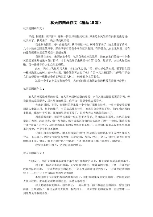 秋天的图画作文(精品15篇)