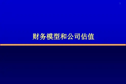 财务模型和公司估值培训精品文档