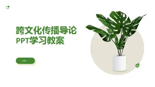 跨文化传播导论ppt学习教案精品模板分享(带动画)