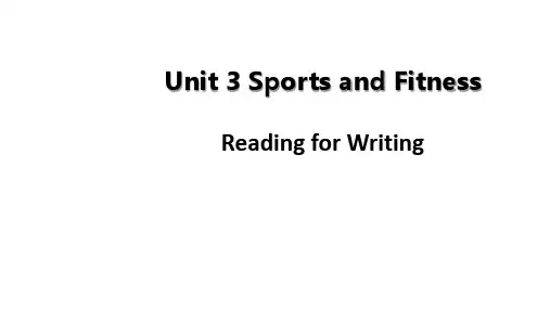 Reading 人教版(2019)高一必修一 unit 3 Sports and