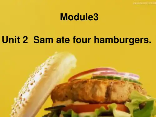 五年级英语下册课件-Module 3 Unit 2 Sam ate four hamburgers.27-外研版（三起）