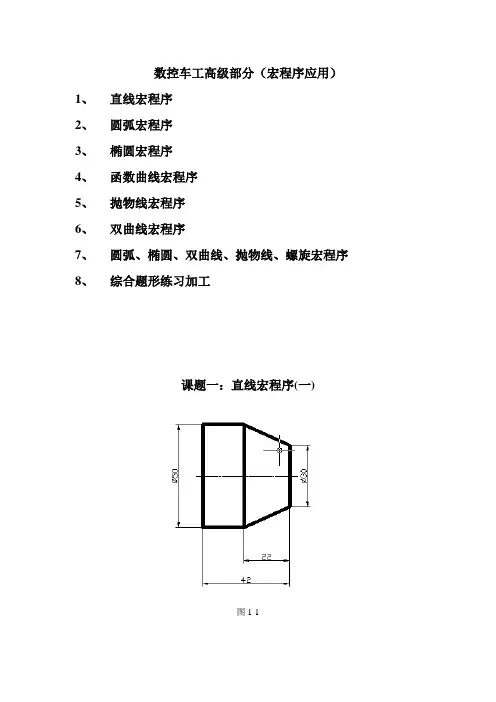 数控车工高级部分(宏程序G65应用)