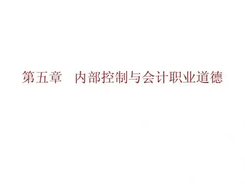 06第五章 内部控制与会计职业道德