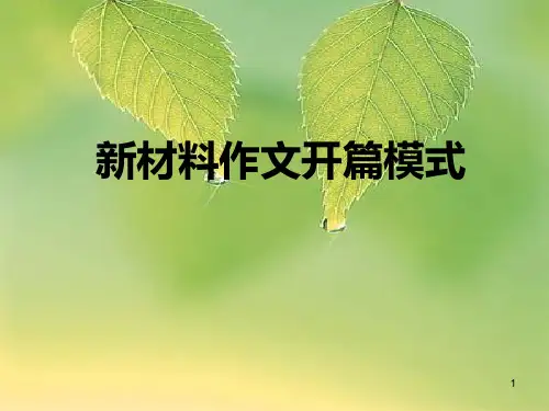 新材料作文材料引入法剖析 共38页