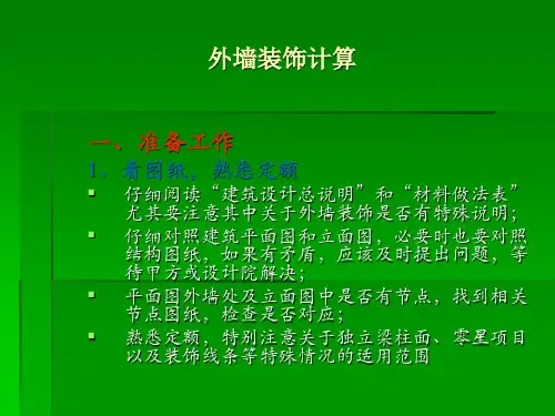 外墙装饰计算PPT课件