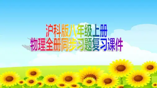 沪科版八年级上册物理全册同步习题复习课件