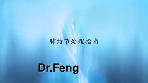 2020年肺结节处理指南(PPT课件)