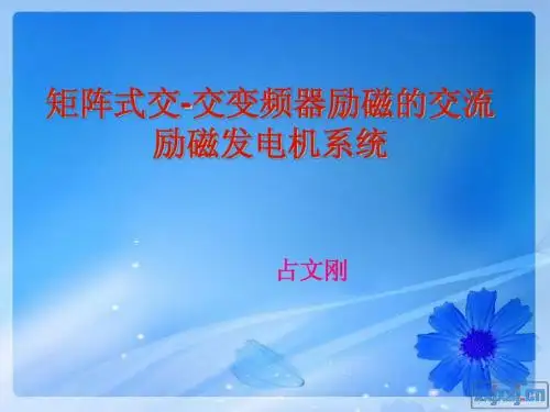矩阵式交-交变频器励磁的交流励磁发电机系统
