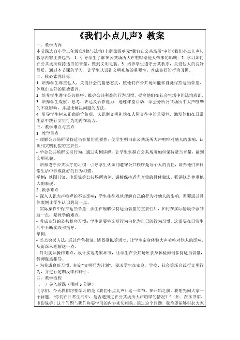 《我们小点儿声》教案