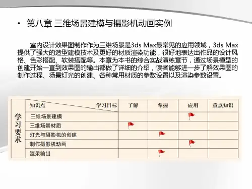 高教社2024VRay 6.0+3ds Max 2024室内效果图案例教程(第3版)课件第8章 三维