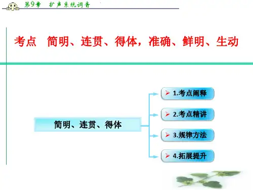 江西省横峰中学高考语文第一轮复习语言文字运用：语言简明、连贯、得体 课件(共15张PPT)