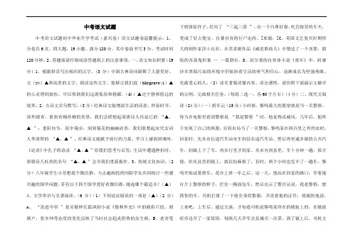 浙江省嘉兴市2017年中考语文试题