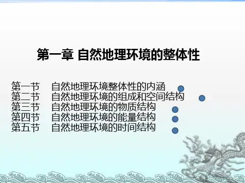 自然地理环境整体性的内涵