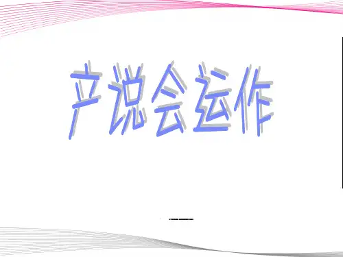 保险公司产说会运作52页总结