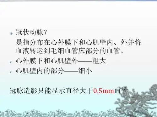 冠状动脉解剖与冠状动脉造影-文档资料