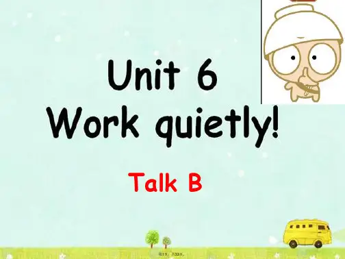 2015最新人教版五年级下册英语第六单元Work-quietly全套课件