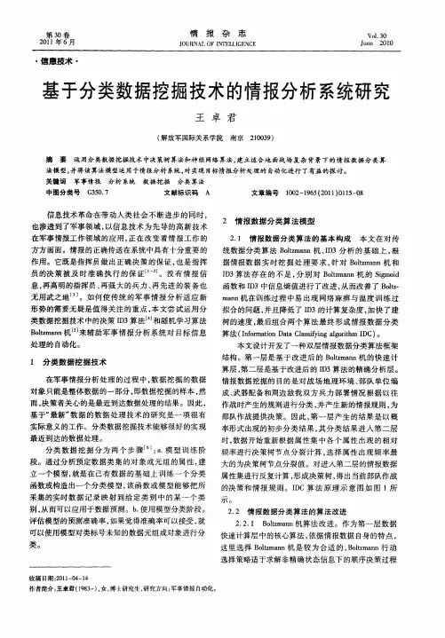 基于分类数据挖掘技术的情报分析系统研究