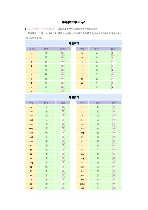 粤语拼音学习