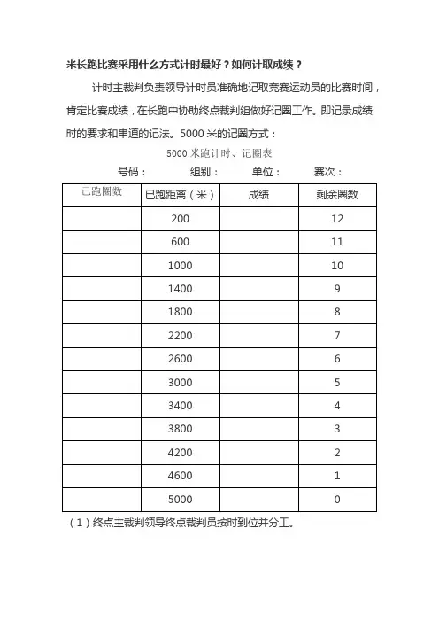 田径2级裁判考试