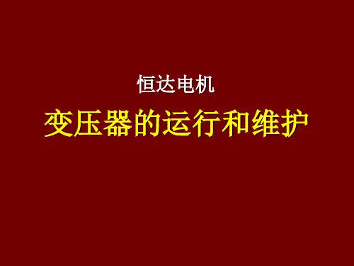 变压器的运行维护 ppt课件