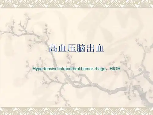 高血压脑出血