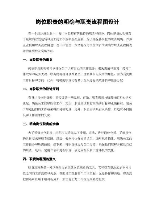 岗位职责的明确与职责流程图设计