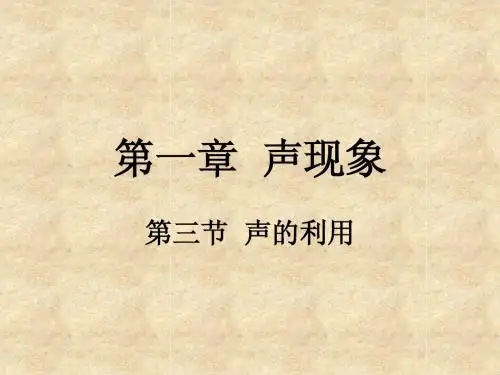 第三节声的利用