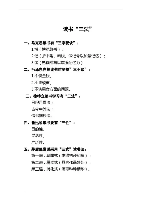 读书学习要掌握“三法”基本技巧