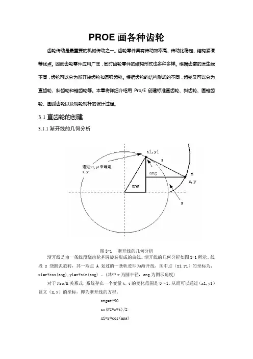 PROE_各种齿轮的画法-全图解