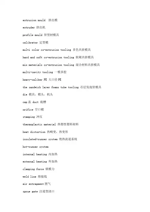 模具专业英语词汇
