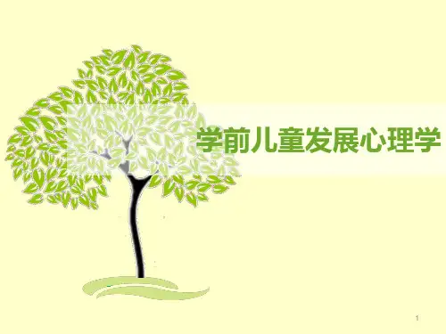 学前儿童发展心理学基本理论