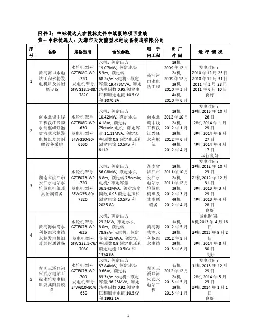 ：中标候选人在投标文件中填报的项目业绩.pdf