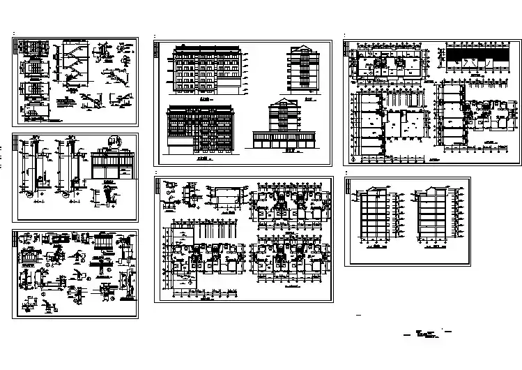 小区六层奢华商住综合楼建筑施工图纸
