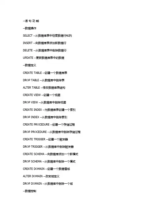 sql语句进阶