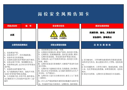 风险点告知卡设备设施类