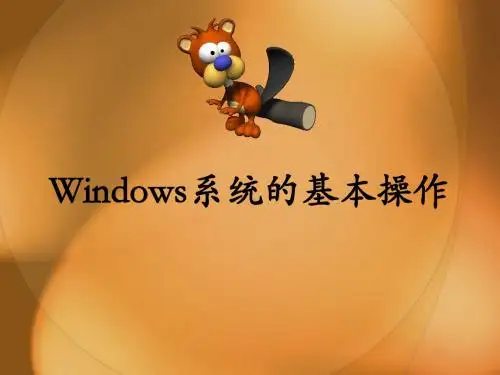 windows系统的基本操作